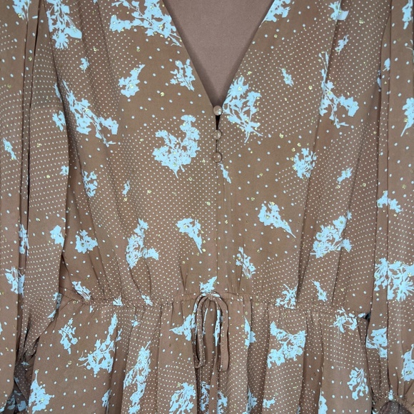 Entro size L dusty pink ruffly dress - Picture 3 of 11